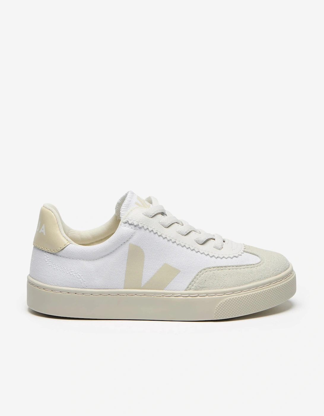 Kids Canvas Small Volley Trainers in White, 5 of 4