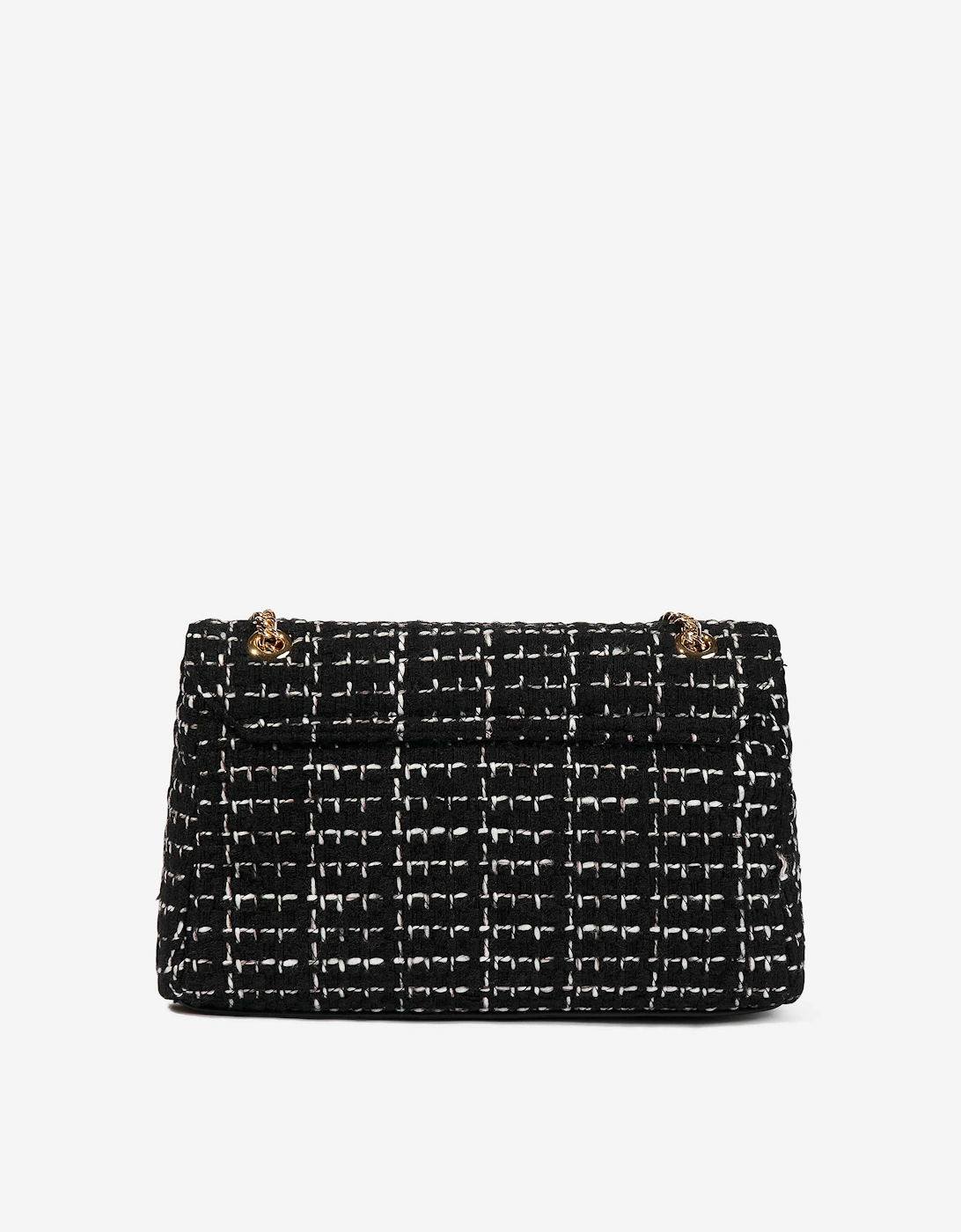 Tweed Flap Bag in Black (25.5cm)