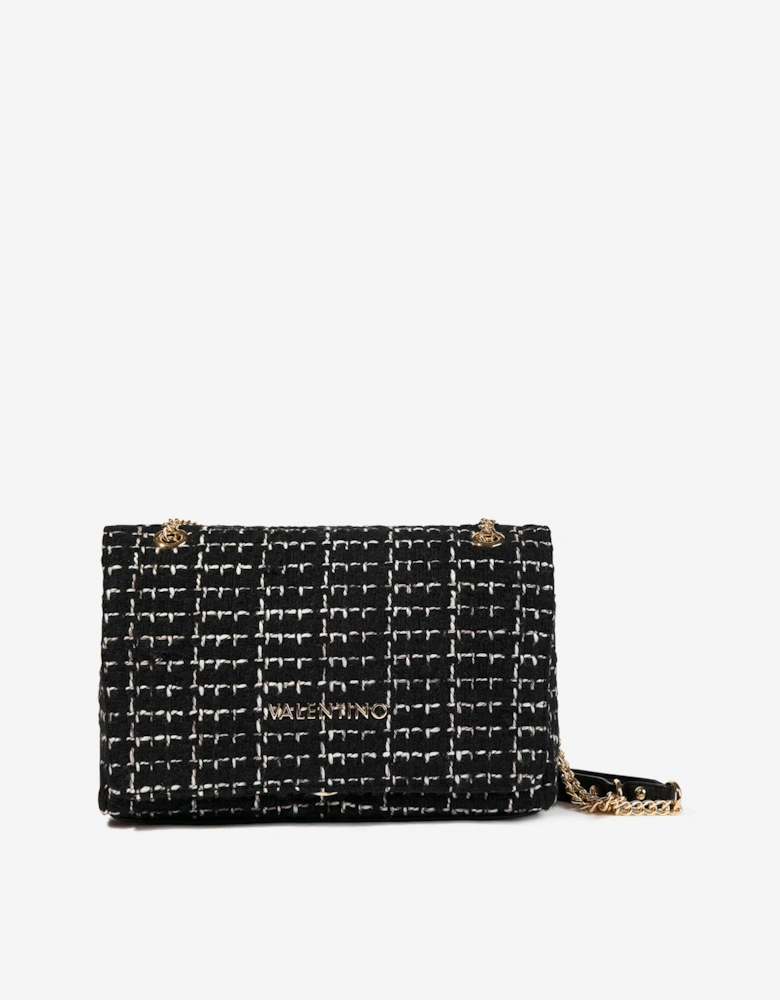 Tweed Flap Bag in Black (25.5cm)