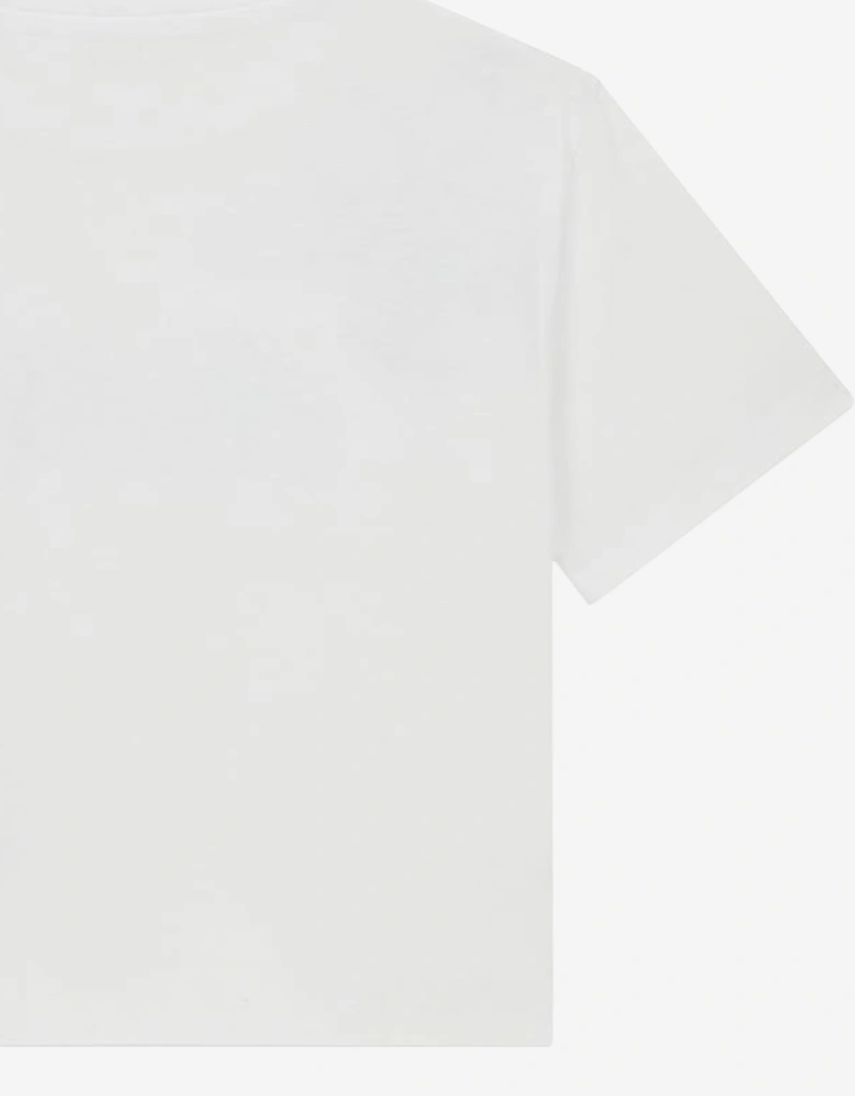 Girls Midi Logo T-Shirt in White