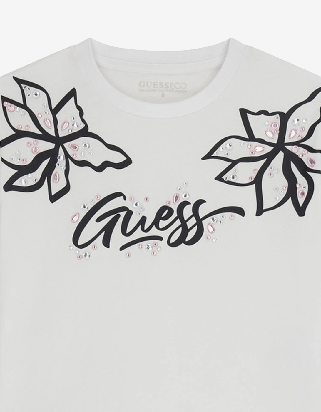 Girls Midi Logo T-Shirt in White