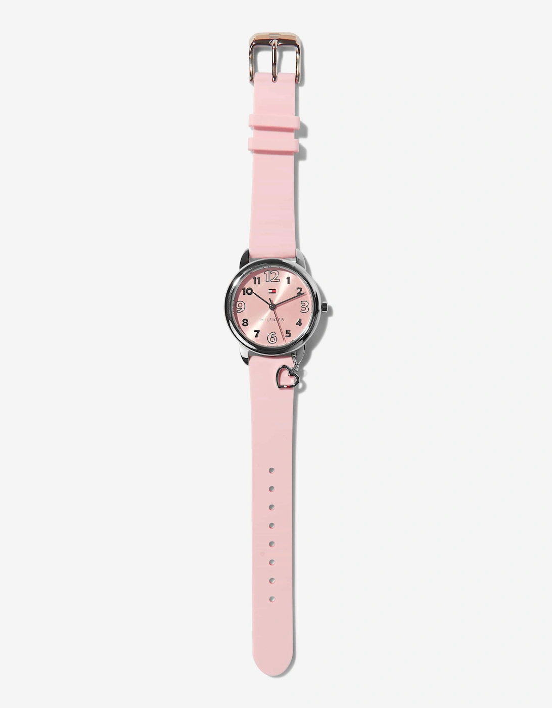 Girls Silicone Strap Watch in Pink 34mm 9One Size)