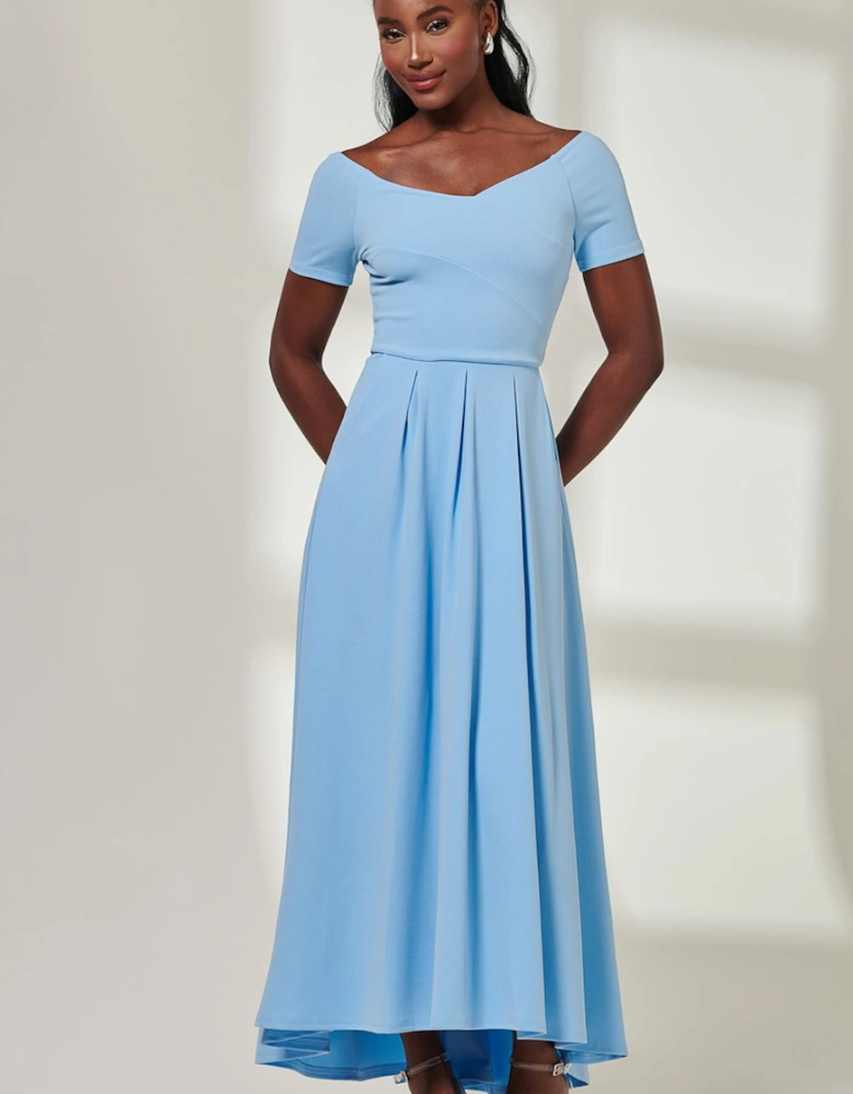 Yana Off Shoulder Scuba Maxi Dress