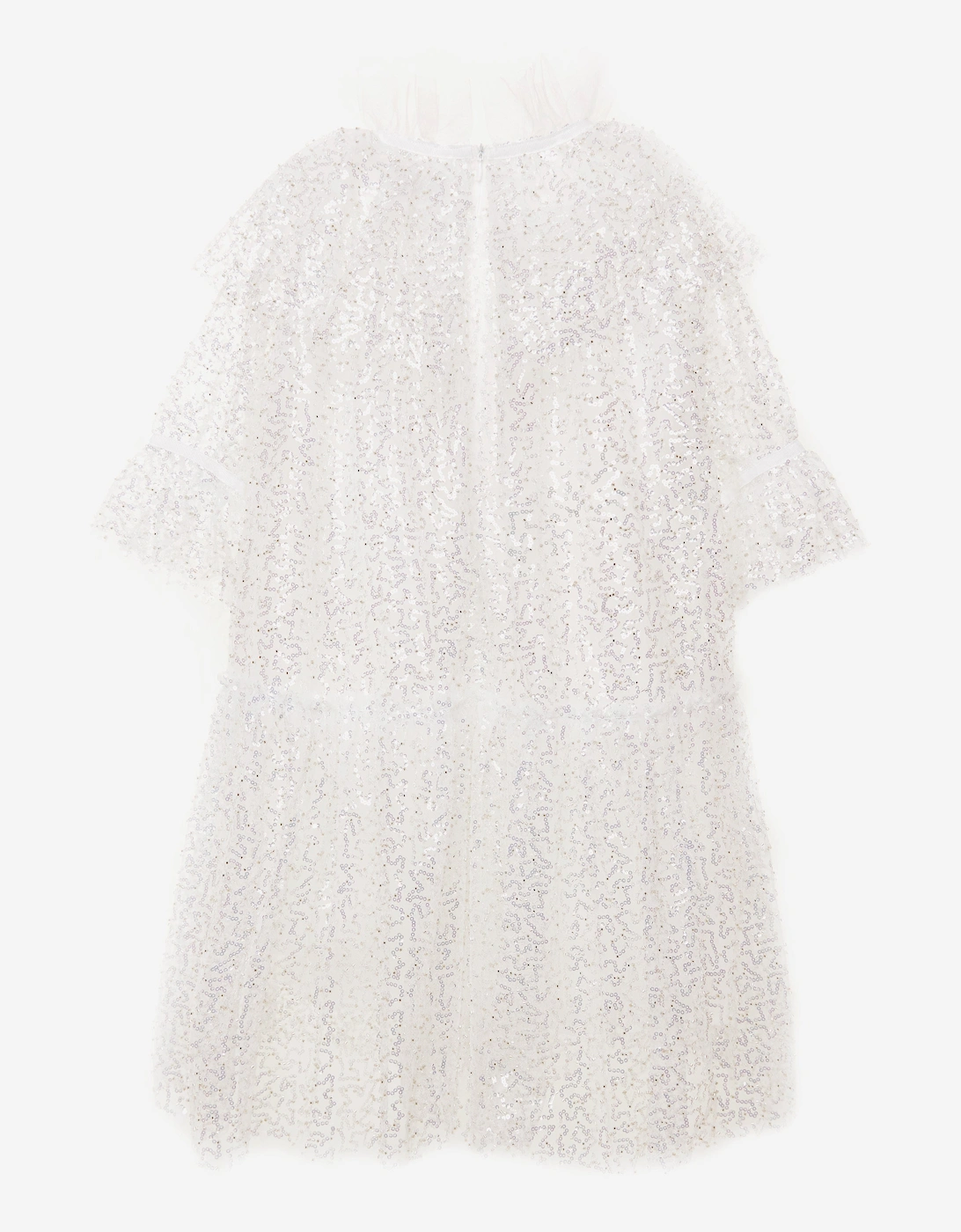 BCBG Girls Sequin Tulle Dress in White