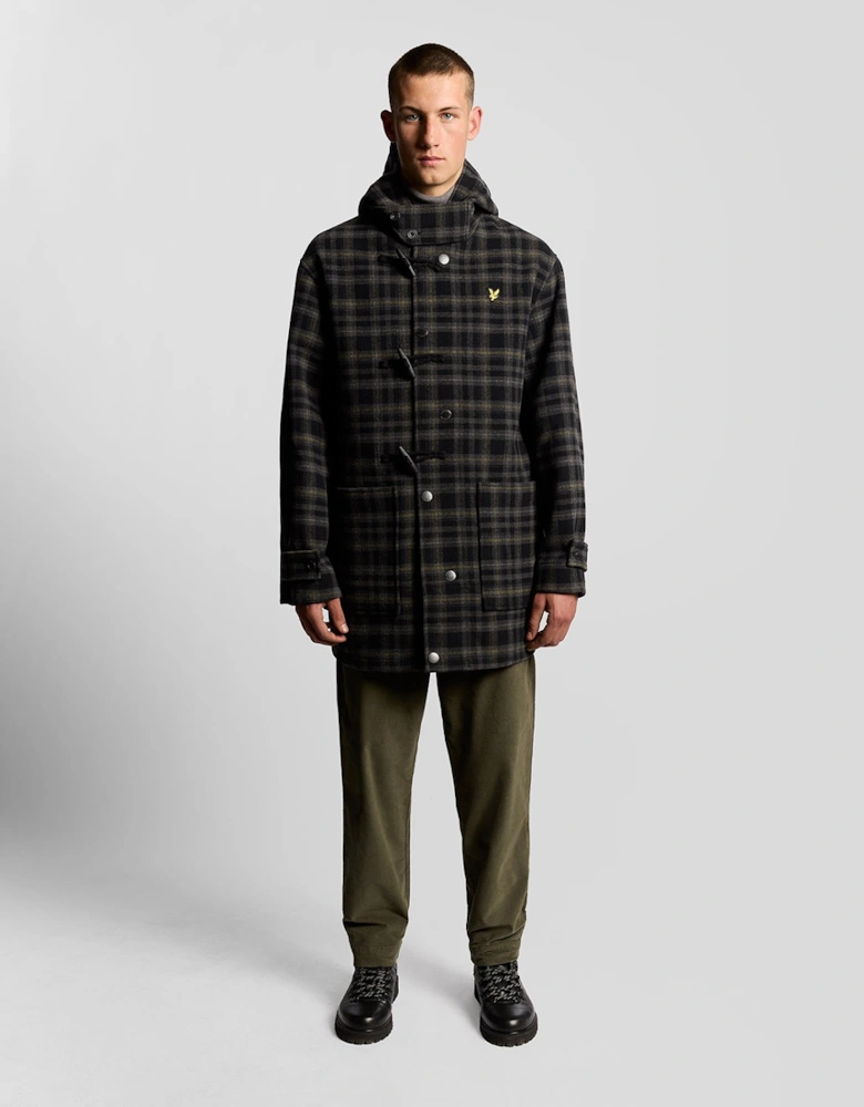 Modular Tartan Duffle Coat
