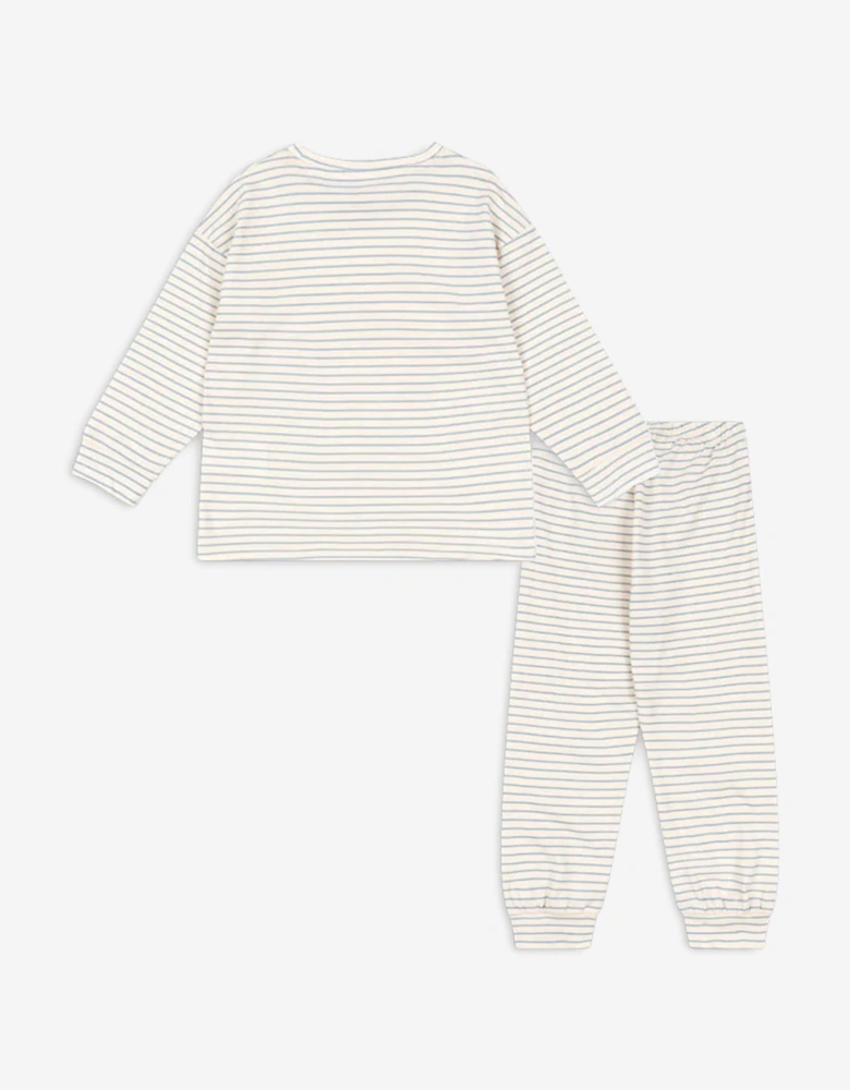 Kids Striped Gio Pant Set in Blue