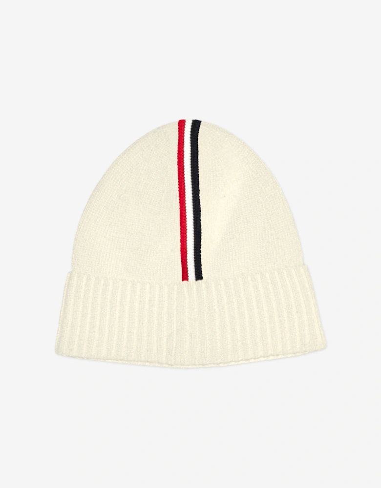 Kids Logo Beanie Hat in Ivory