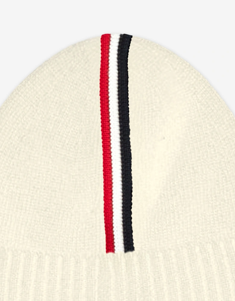 Kids Logo Beanie Hat in Ivory