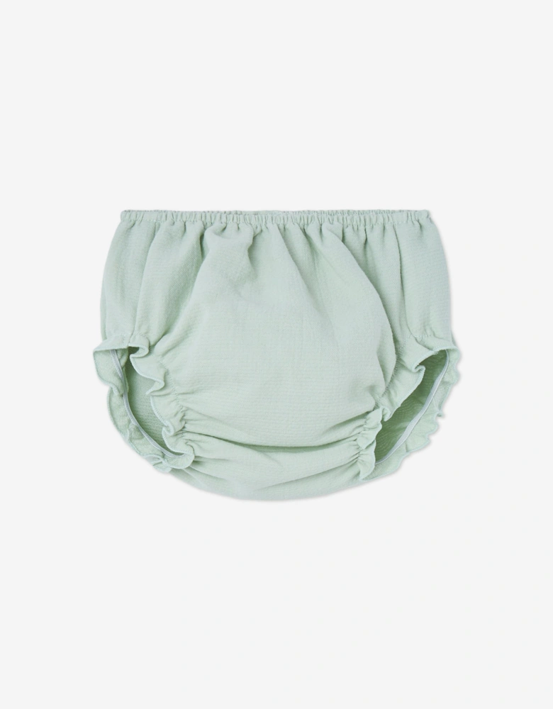 Baby Girls Dress and Bloomers Set in Green