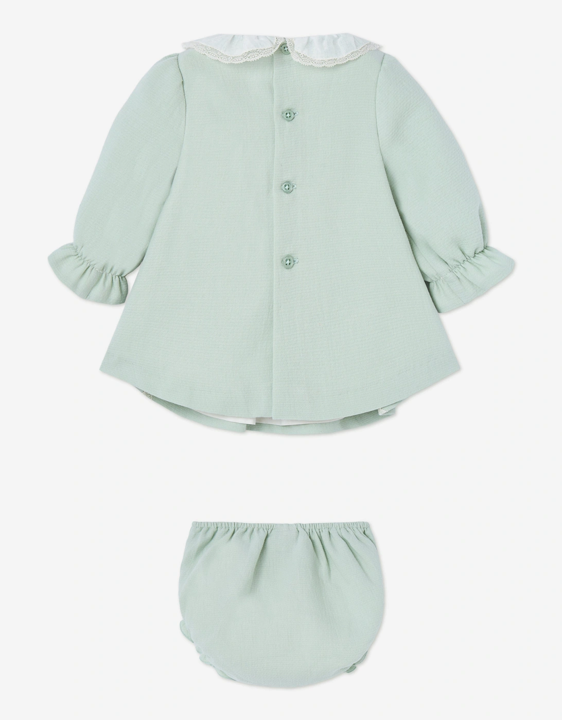 Baby Girls Dress and Bloomers Set in Green