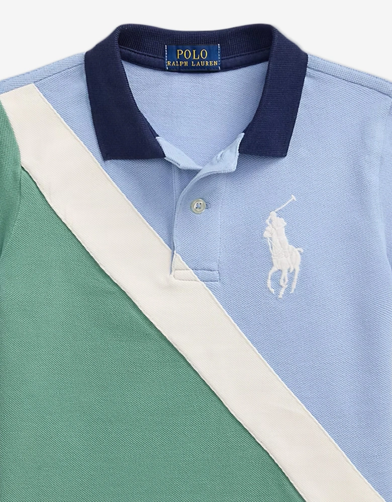 Boys Colourblock Polo Shirt in Multicolour