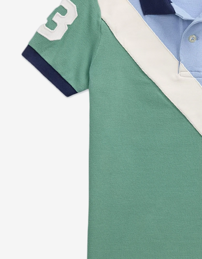 Boys Colourblock Polo Shirt in Multicolour