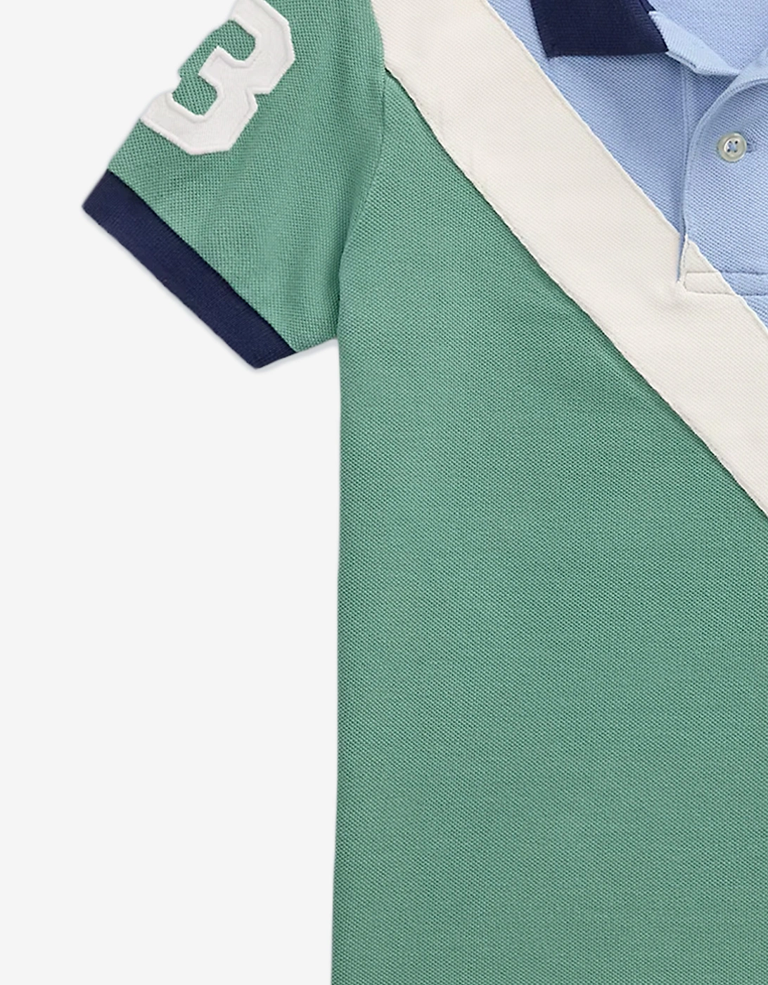 Boys Colourblock Polo Shirt in Multicolour