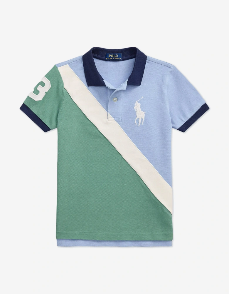 Boys Colourblock Polo Shirt in Multicolour