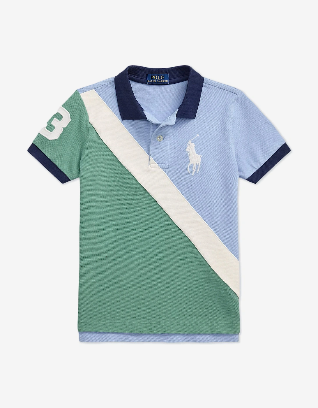 Boys Colourblock Polo Shirt in Multicolour, 5 of 4