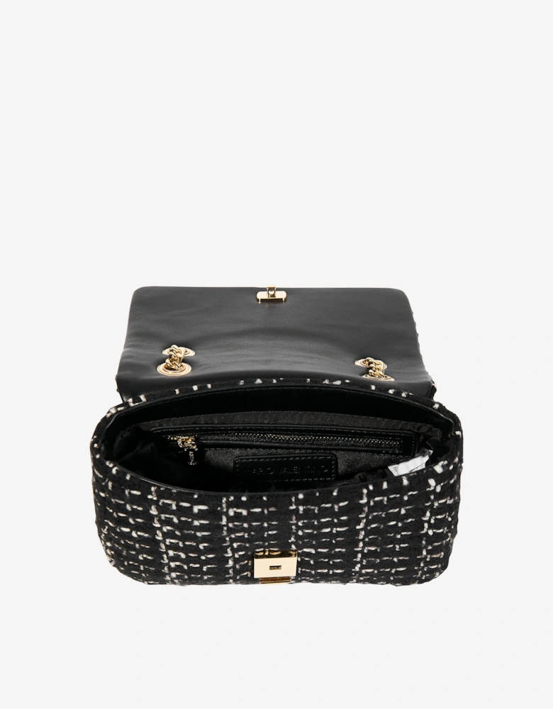 Tweed Flap Bag in Black (18.5cm)