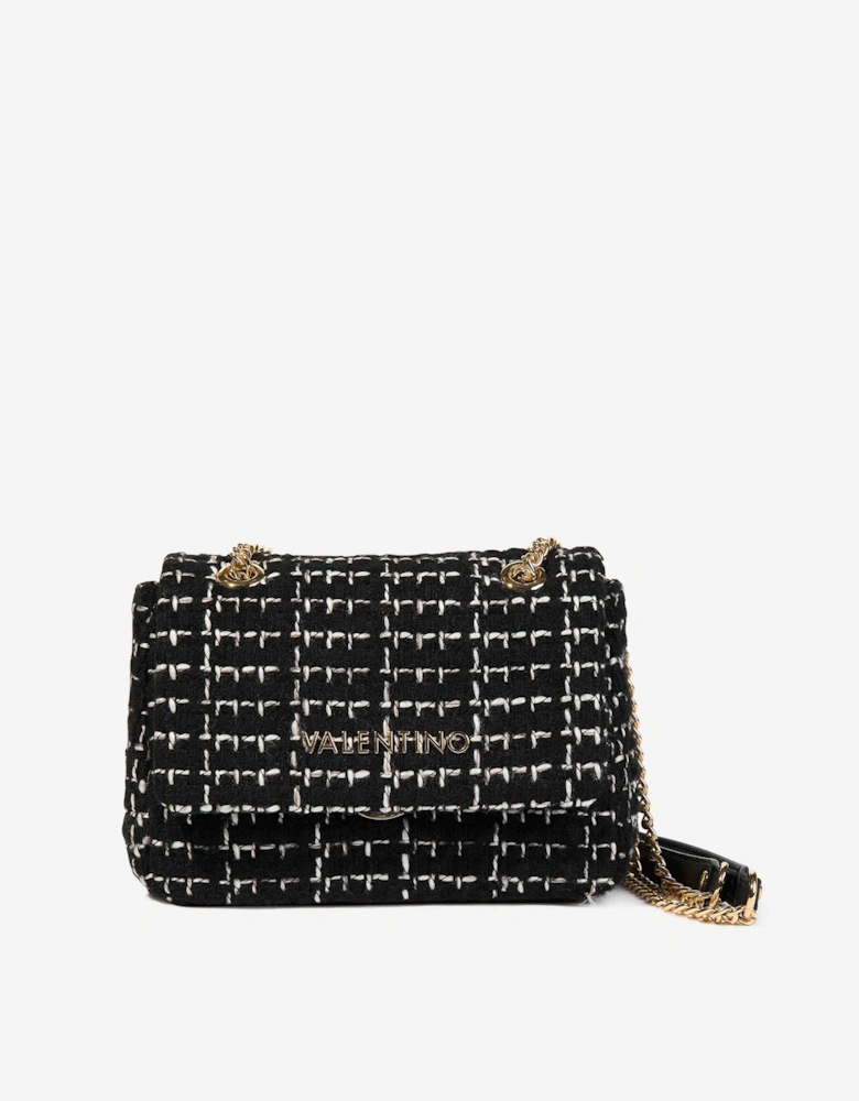 Tweed Flap Bag in Black (18.5cm)