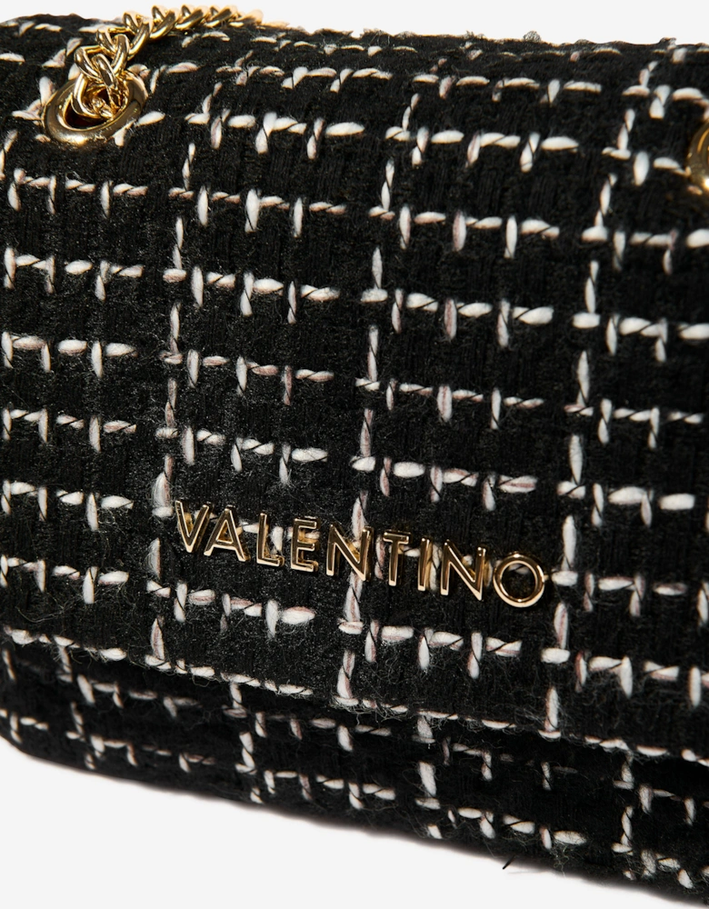 Tweed Flap Bag in Black (18.5cm)