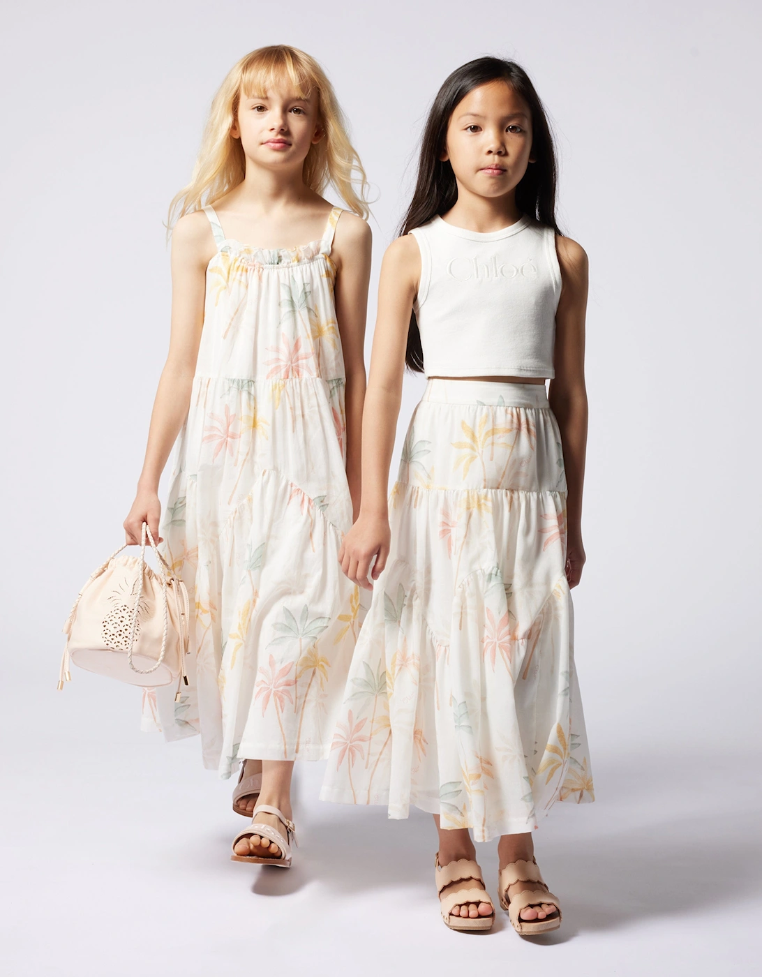 Girls Palm Grove Long Skirt in Multicolour