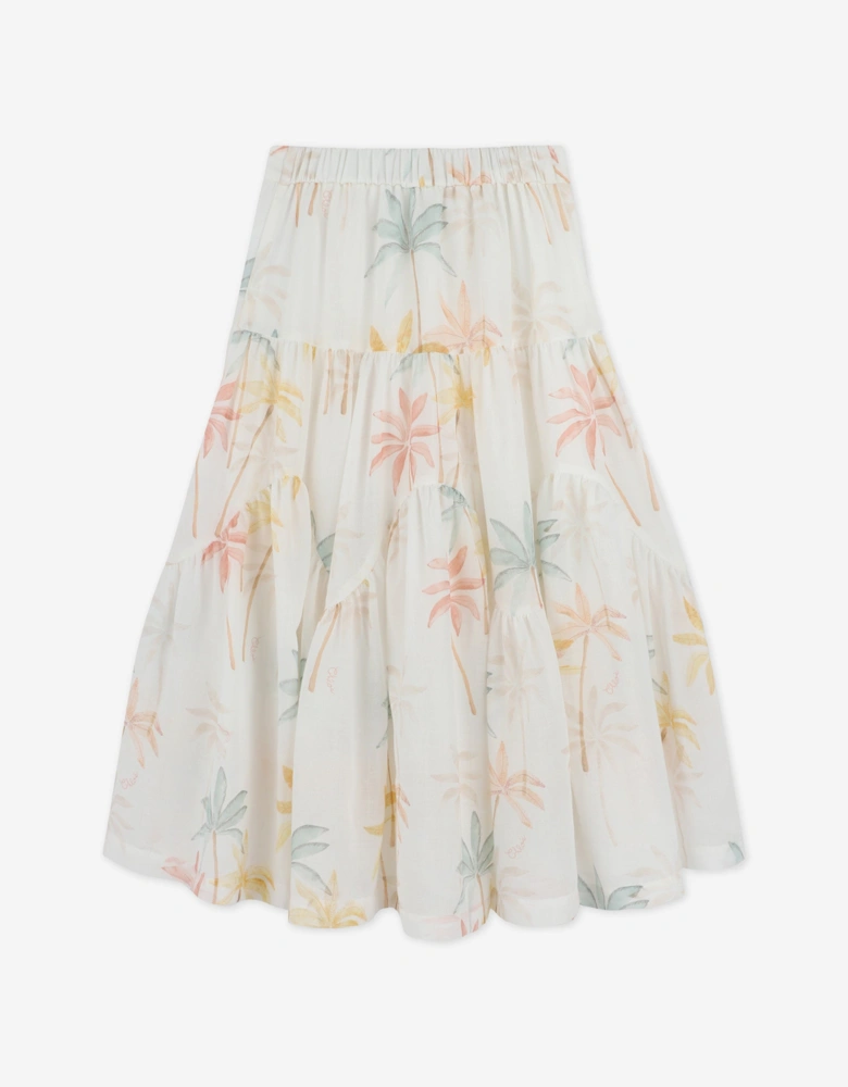 Girls Palm Grove Long Skirt in Multicolour