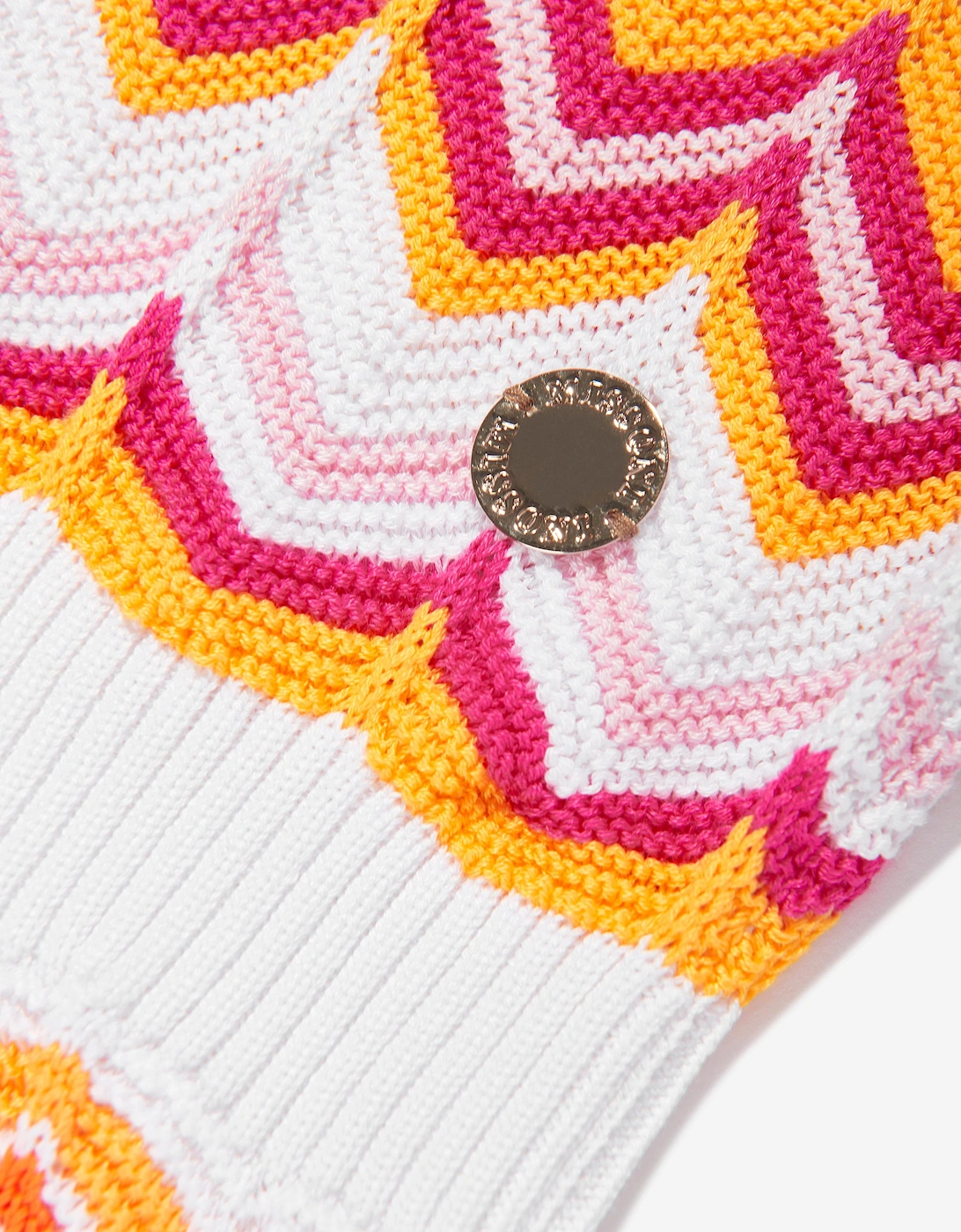 Girls Knitted Zigzag Dress in Multicolour