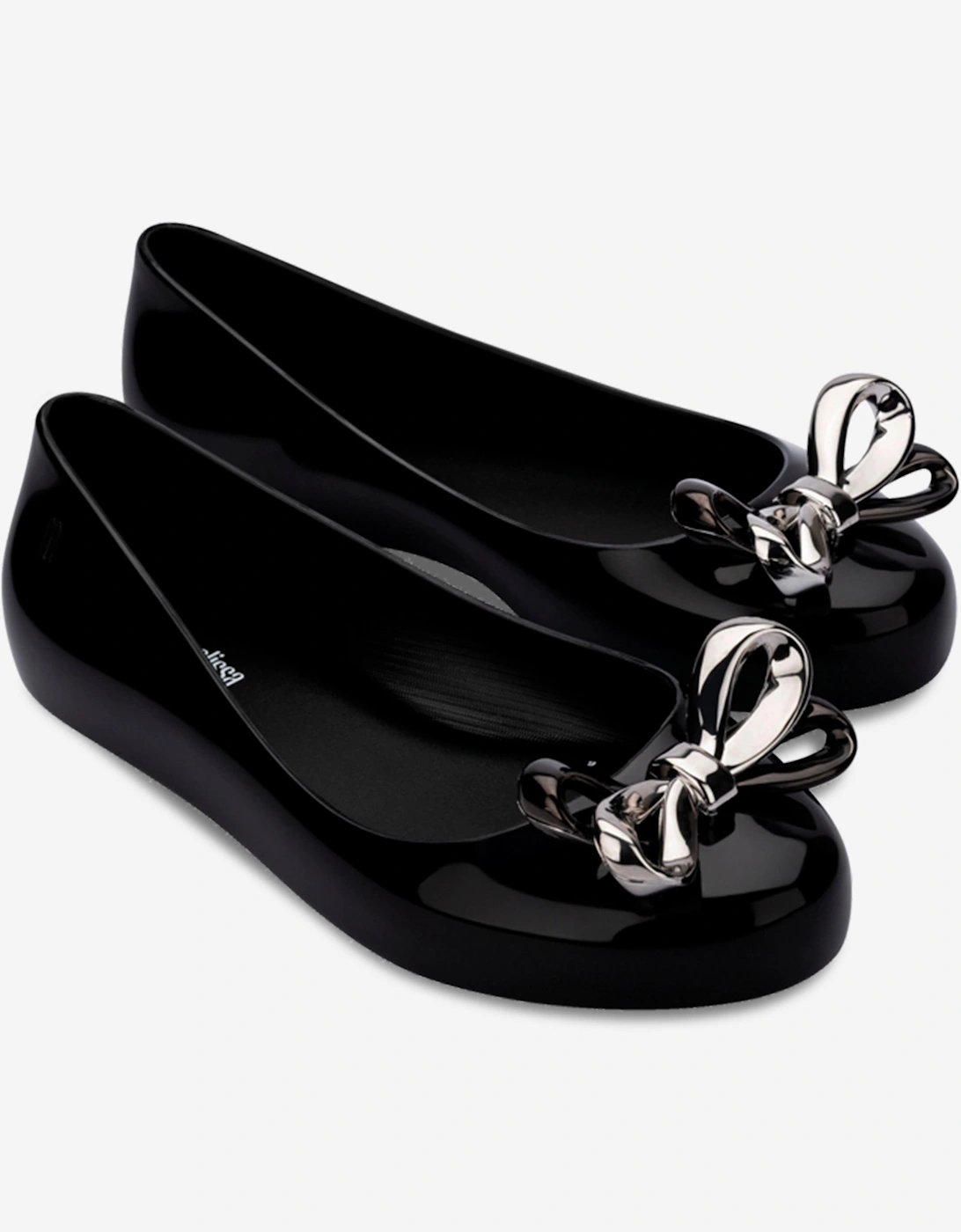 Girls Sweet Love Glam Ballet Flats in Black