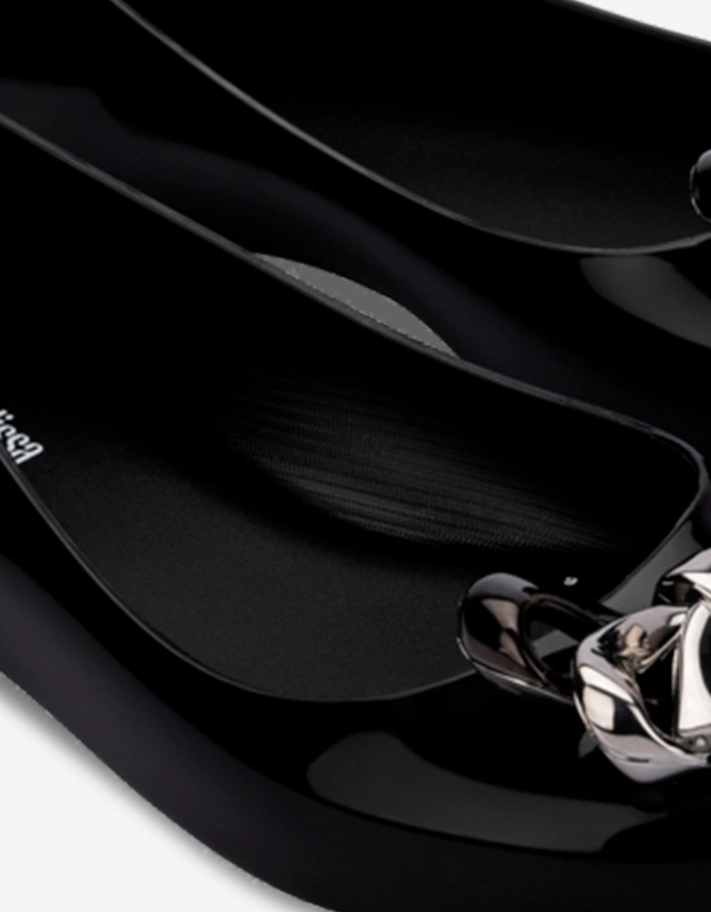 Girls Sweet Love Glam Ballet Flats in Black