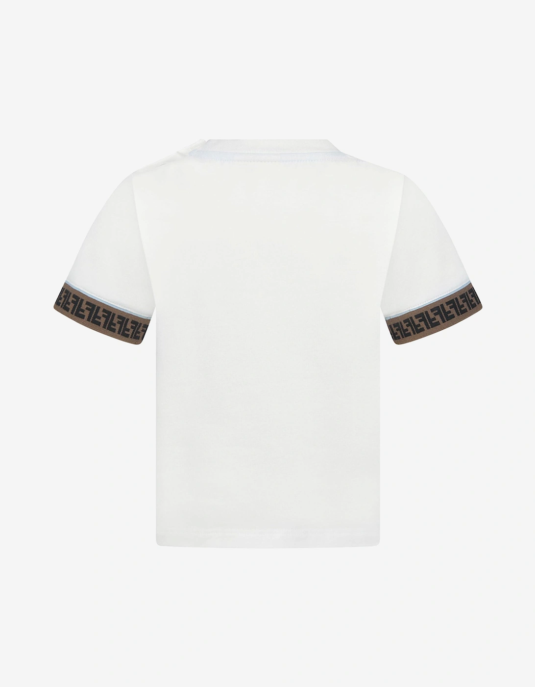 Baby Boys FF Logo Trim T-Shirt in White
