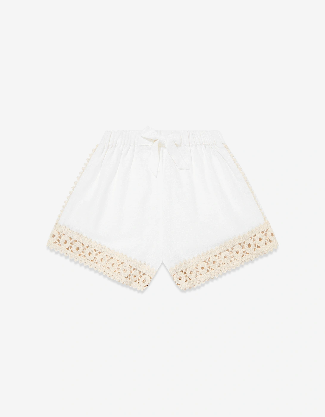 Girls Wylie Trimmed Shorts in Ivory, 5 of 4