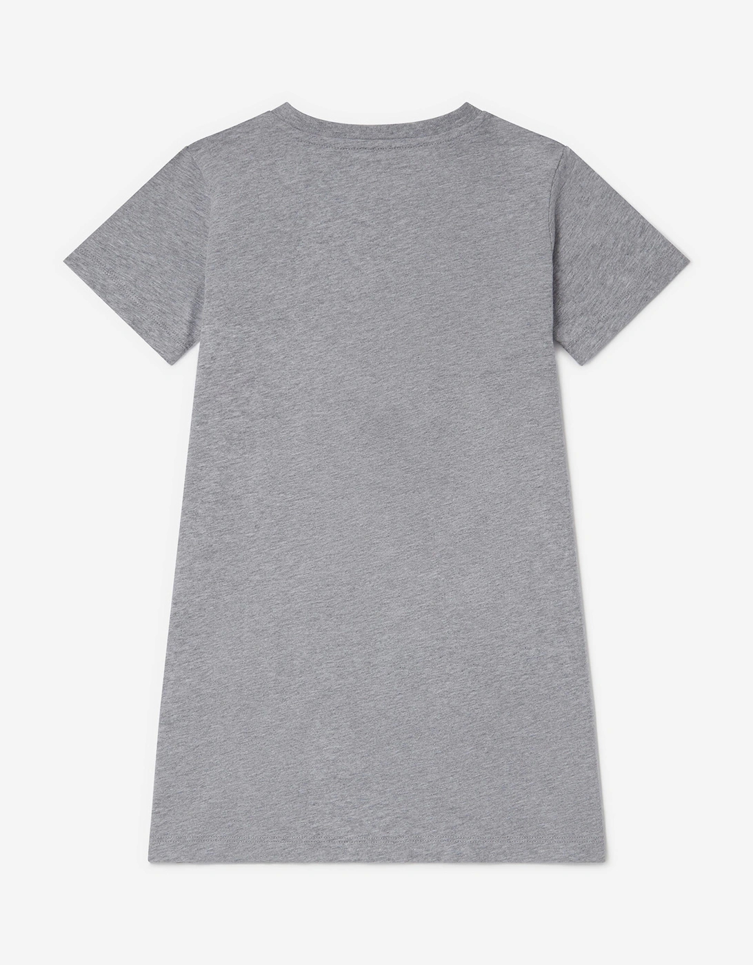 Girls Fringed Star Jersey Dress in Grey