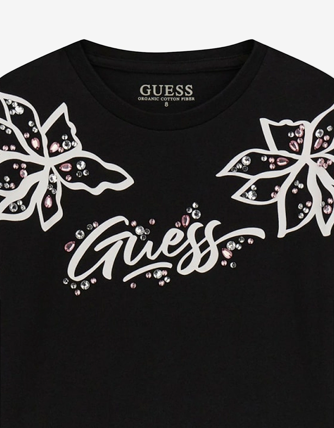 Girls Midi Logo T-Shirt in Black