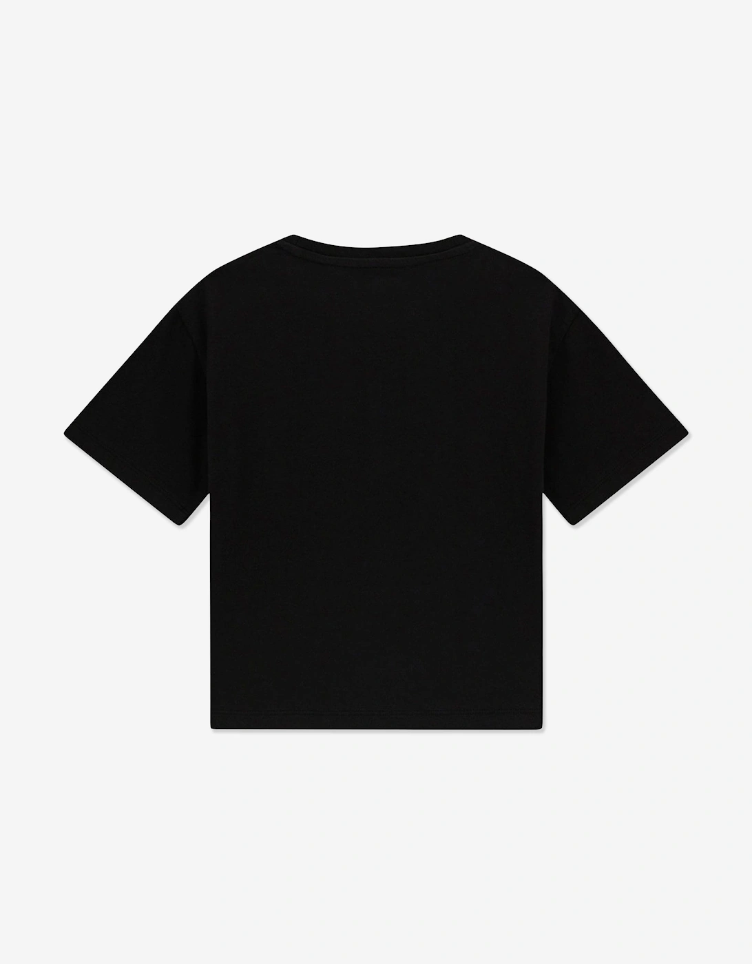 Girls Midi Logo T-Shirt in Black