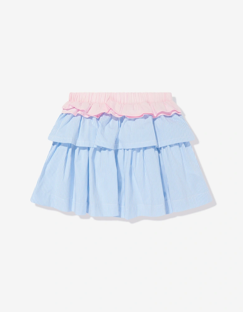Girls Poplin Skirt in Blue