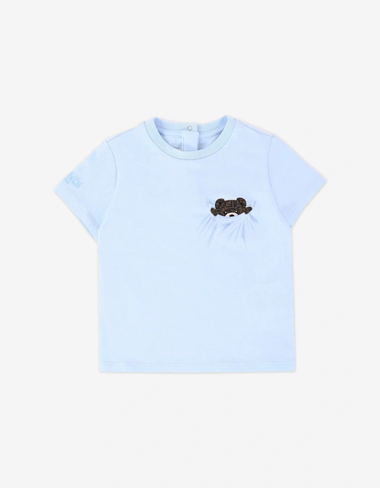 Baby Boys Bear T-Shirt in Blue