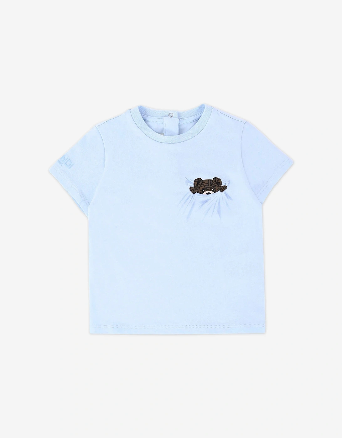 Baby Boys Bear T-Shirt in Blue, 5 of 4
