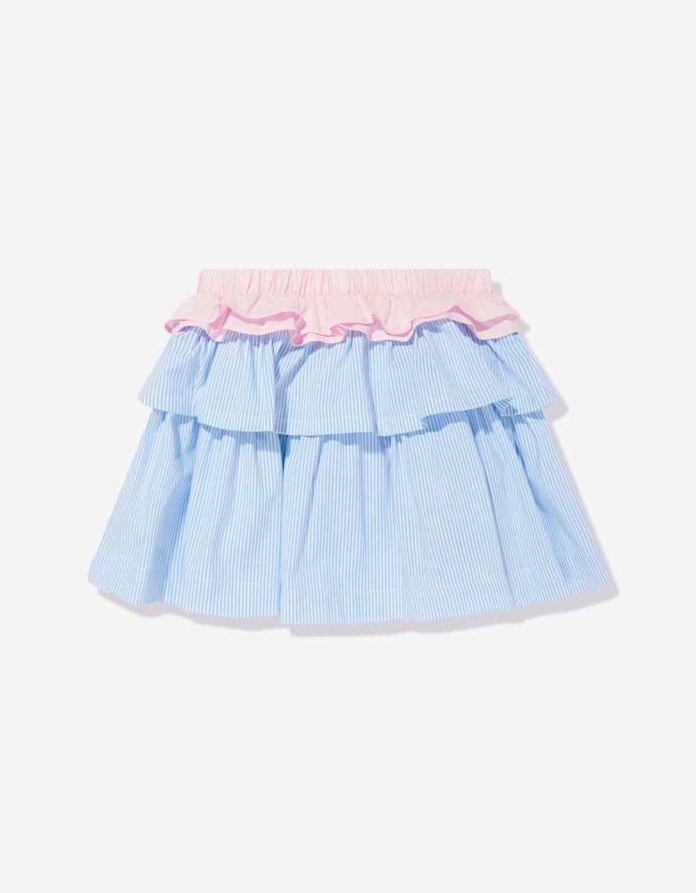 Girls Poplin Skirt in Blue