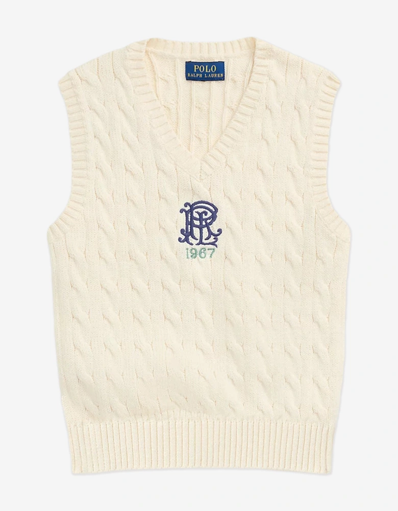 Girls Cotton Skirt Set in Ivory