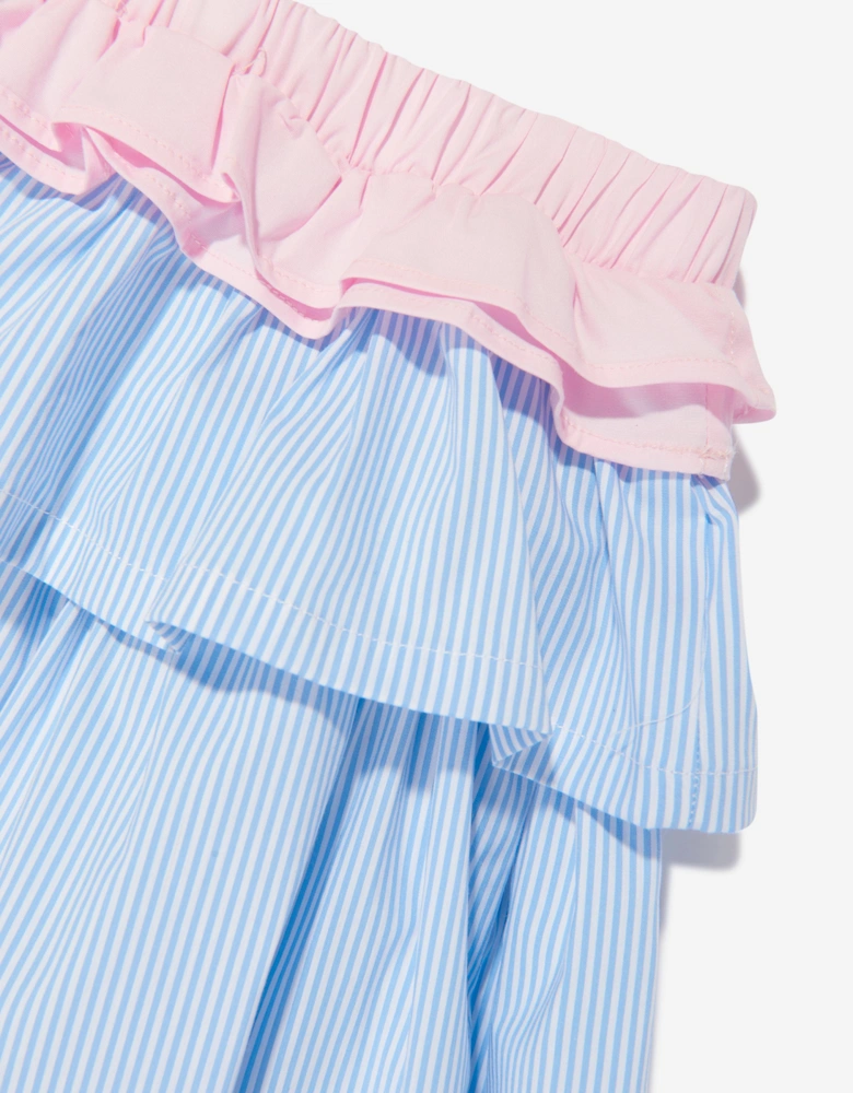 Girls Poplin Skirt in Blue
