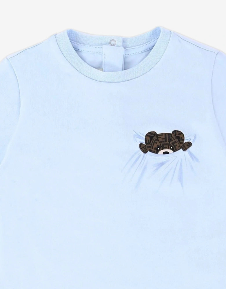 Baby Boys Bear T-Shirt in Blue