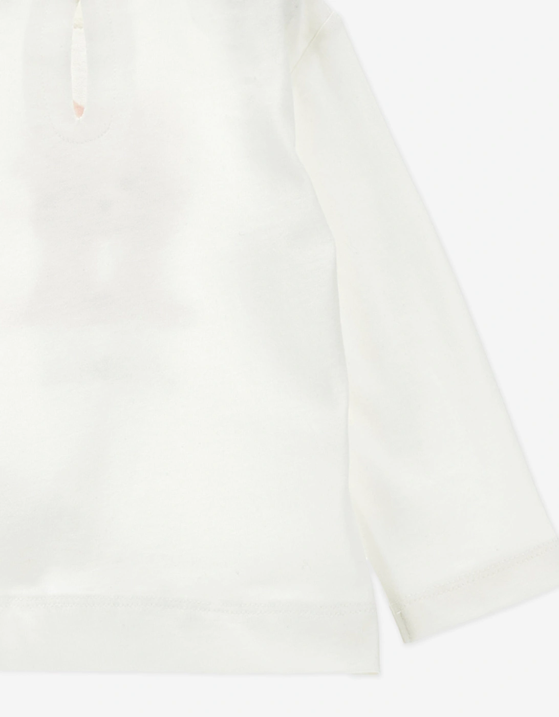 Baby Girls Long Sleeve Puppy T-Shirt in Ivory