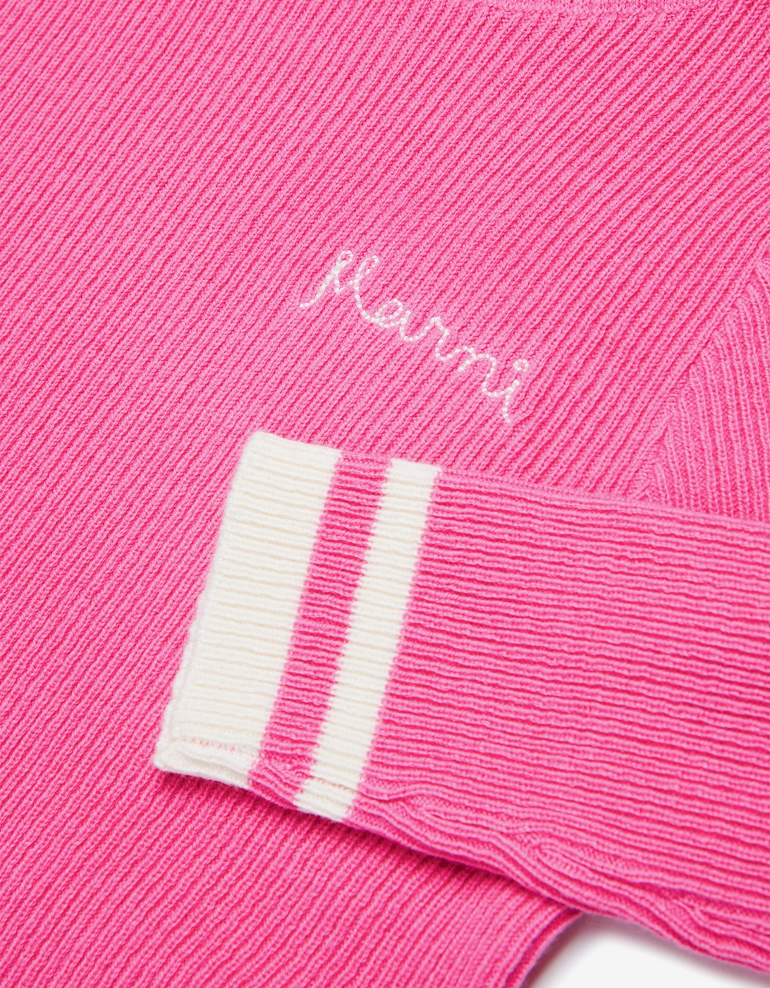 Girls Knitted Roll Neck Jumper in Pink