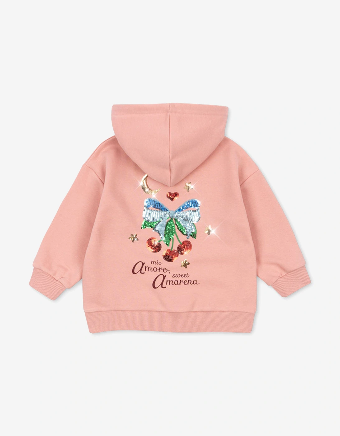 Girls Lou Sequin Zip Up Top in Pink
