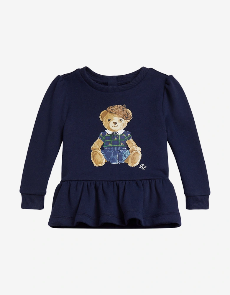 Baby Girls Polo Bear Tracksuit in Navy