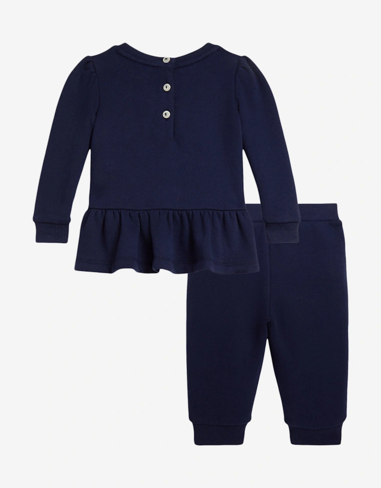 Baby Girls Polo Bear Tracksuit in Navy