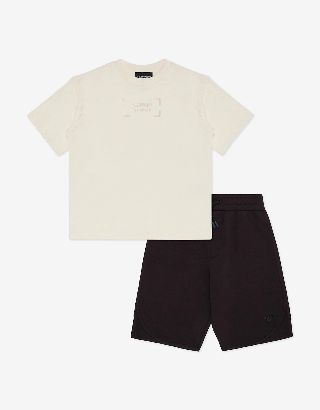 Boys Logo Short Set in Navy, 6 of 5