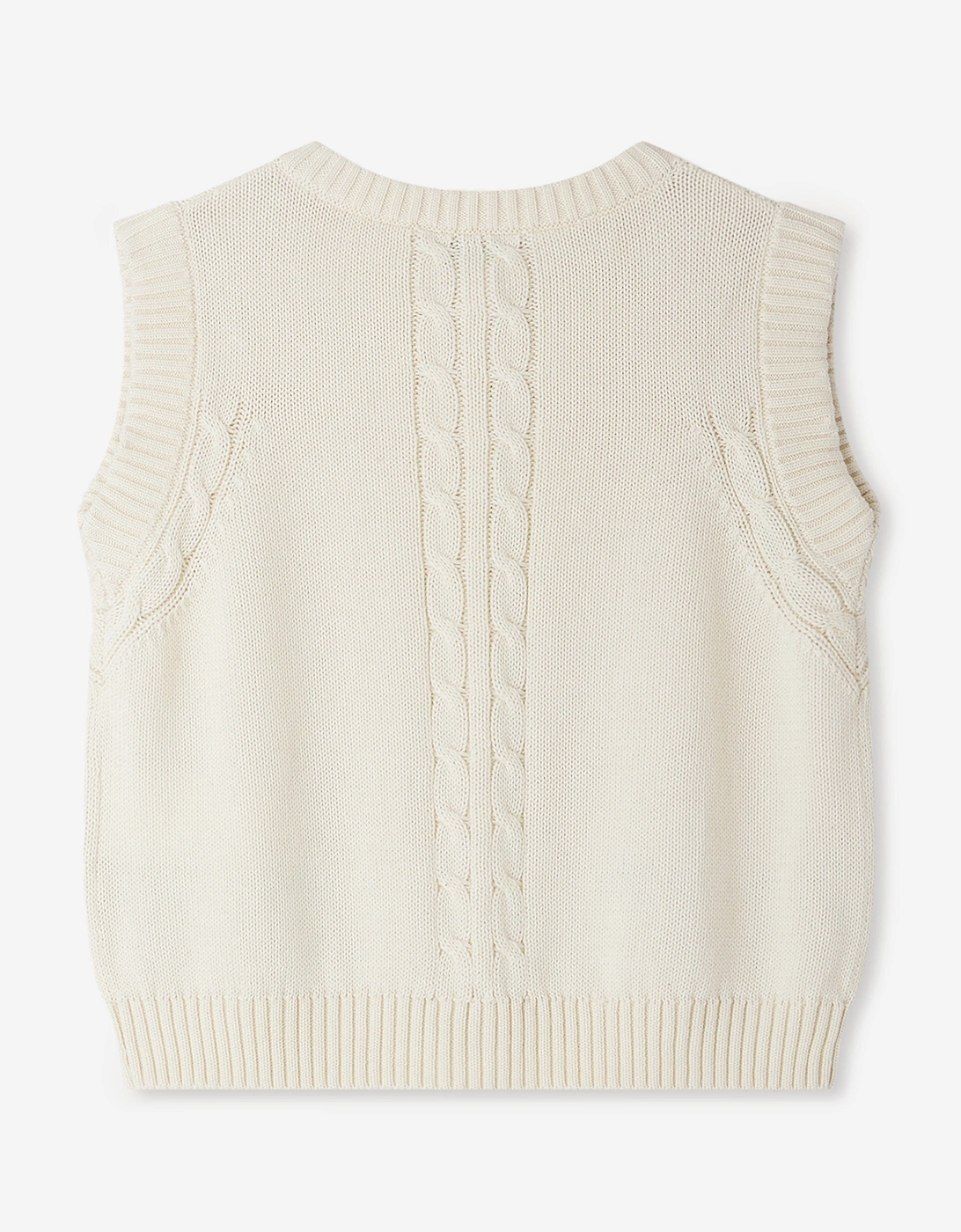 Girls Erini Sleeveless Cardigan in Ivory