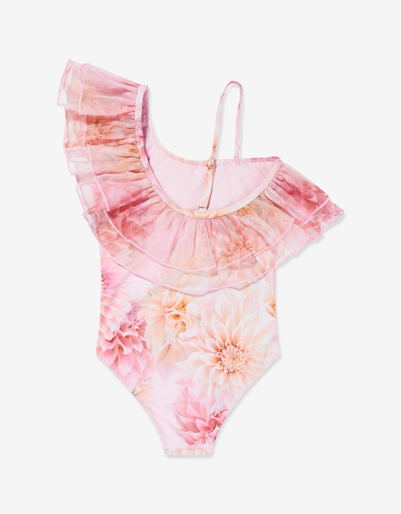 Girls Nilla Dahila Swimsuit in Pink (UPF50+)