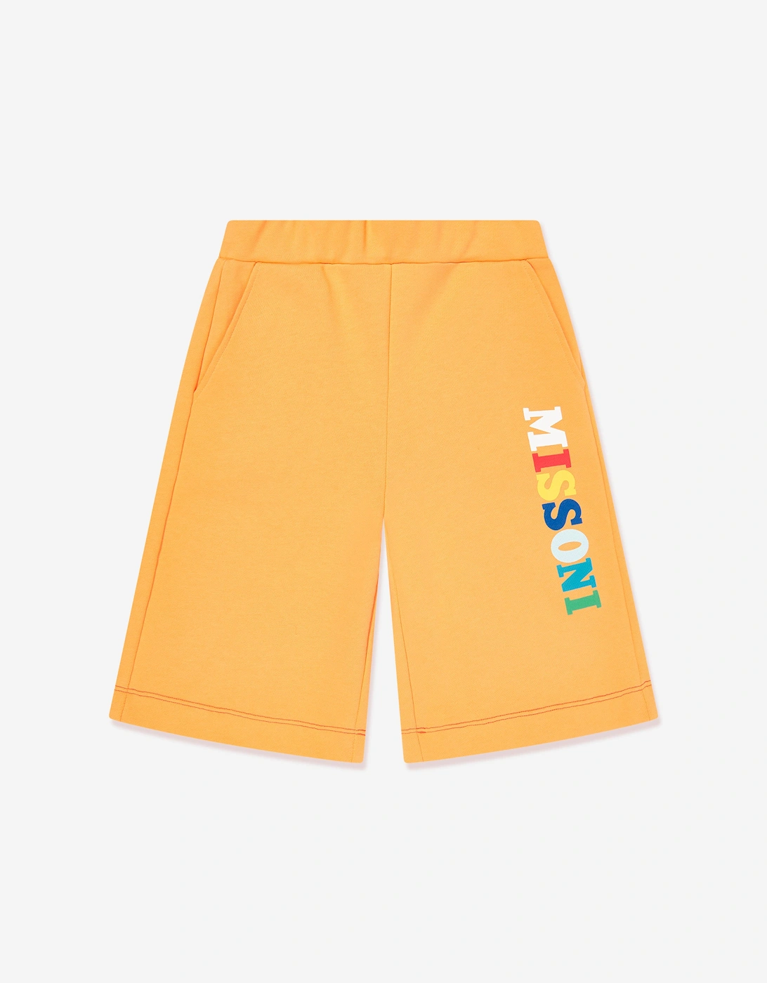 Boys Logo Jersey Shorts in Orange, 5 of 4