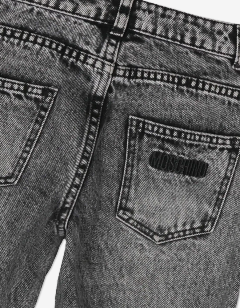 Girls Regular Fit Jeans in Black