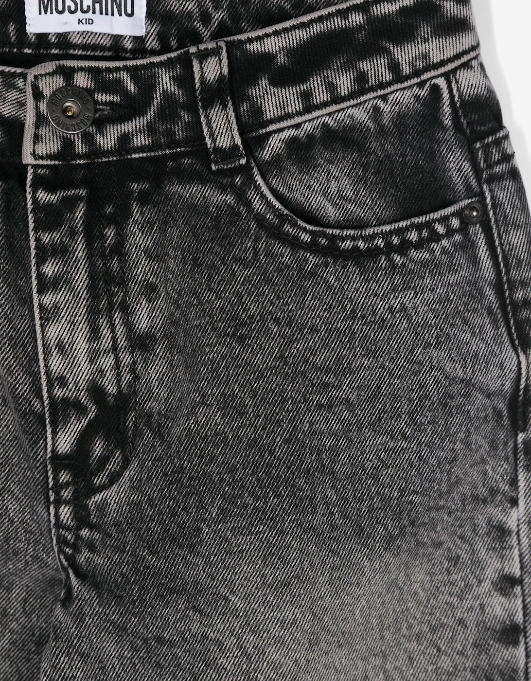 Girls Regular Fit Jeans in Black